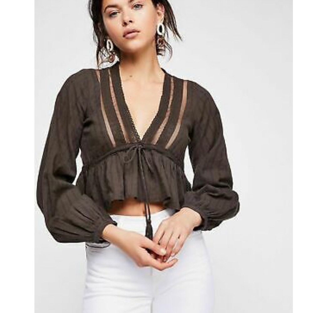 NWT! FREE PEOPLE | Oberoi V- Neck top